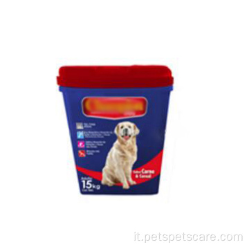 Contenitore per alimenti per cani da compagnia di plastica